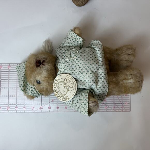 Gorham Hinged Teddy Bear of the Month Tan Brown Vtg Plush 10" 1984 Stuffed Toy - Picture 11 of 12